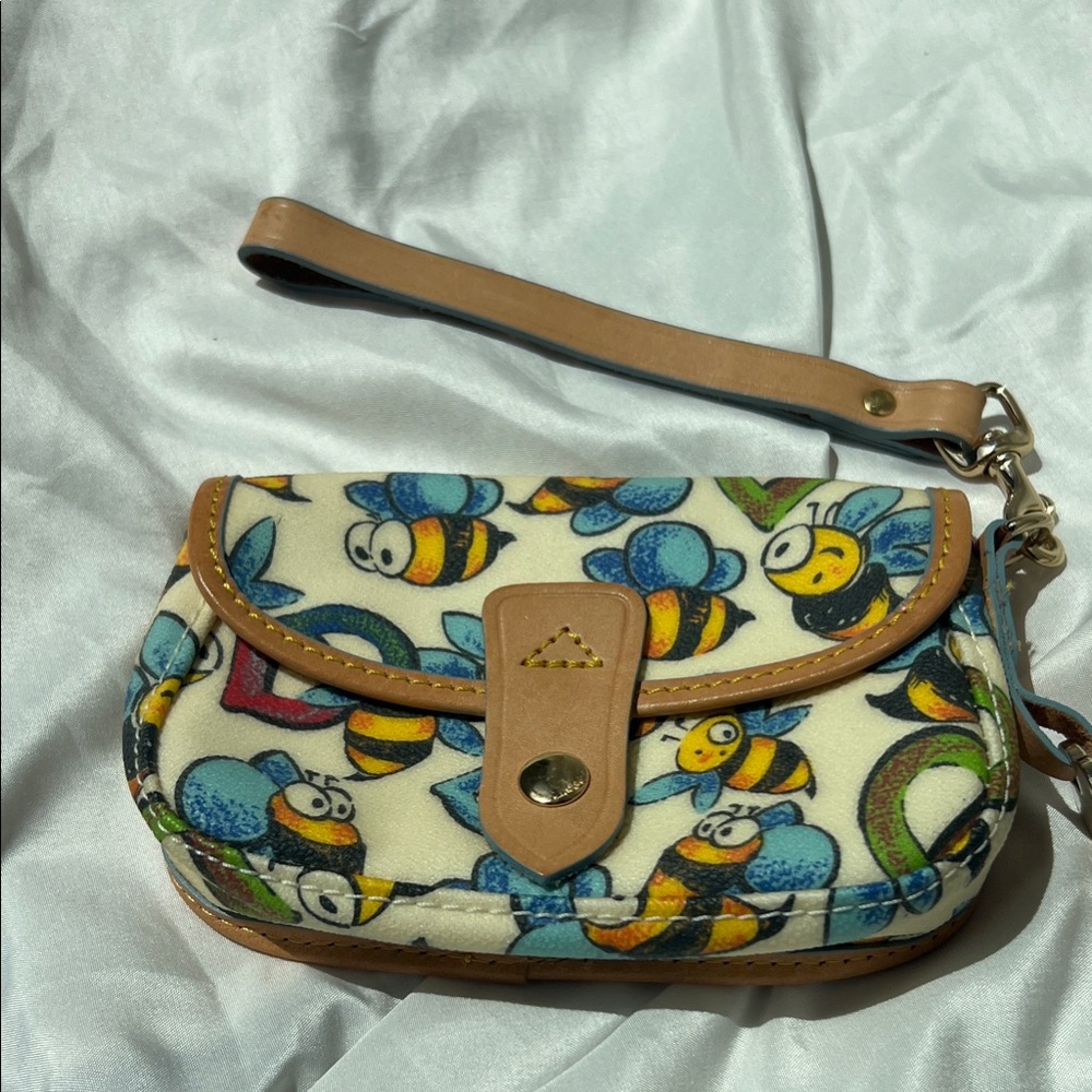Dooney and Bourke Bee Print Wristlet Bag